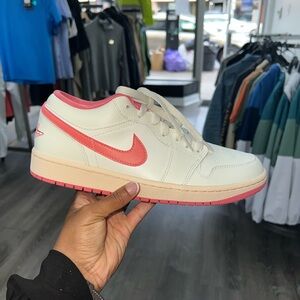 Nike Cream and Coral Low-Top Sneakers